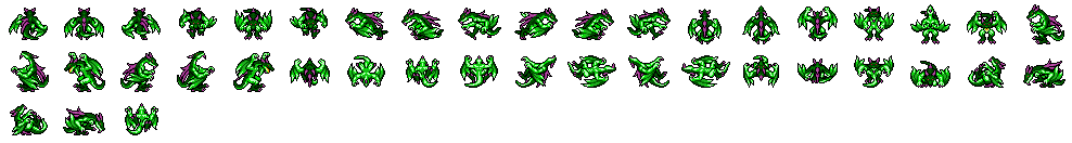 Dragón v. · hoja de sprites