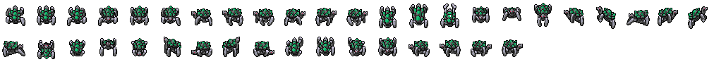 Gólem piedra · hoja de sprites